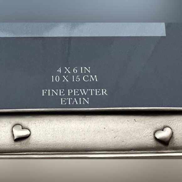 New Seagull Pewter Teddy frame with hearts - Picture 5 of 8